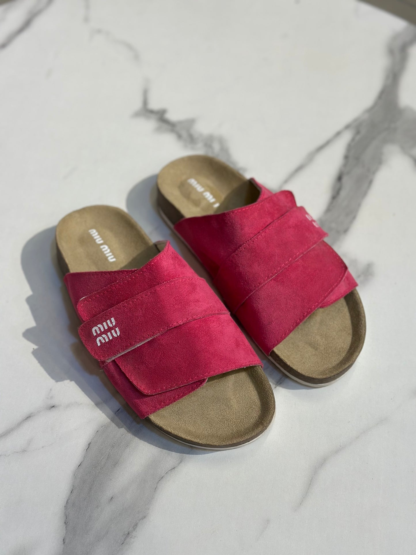 Miu Miu Suede Slide Slipper