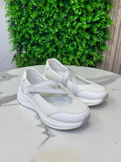 Cross-Strap Comfort Sneakers