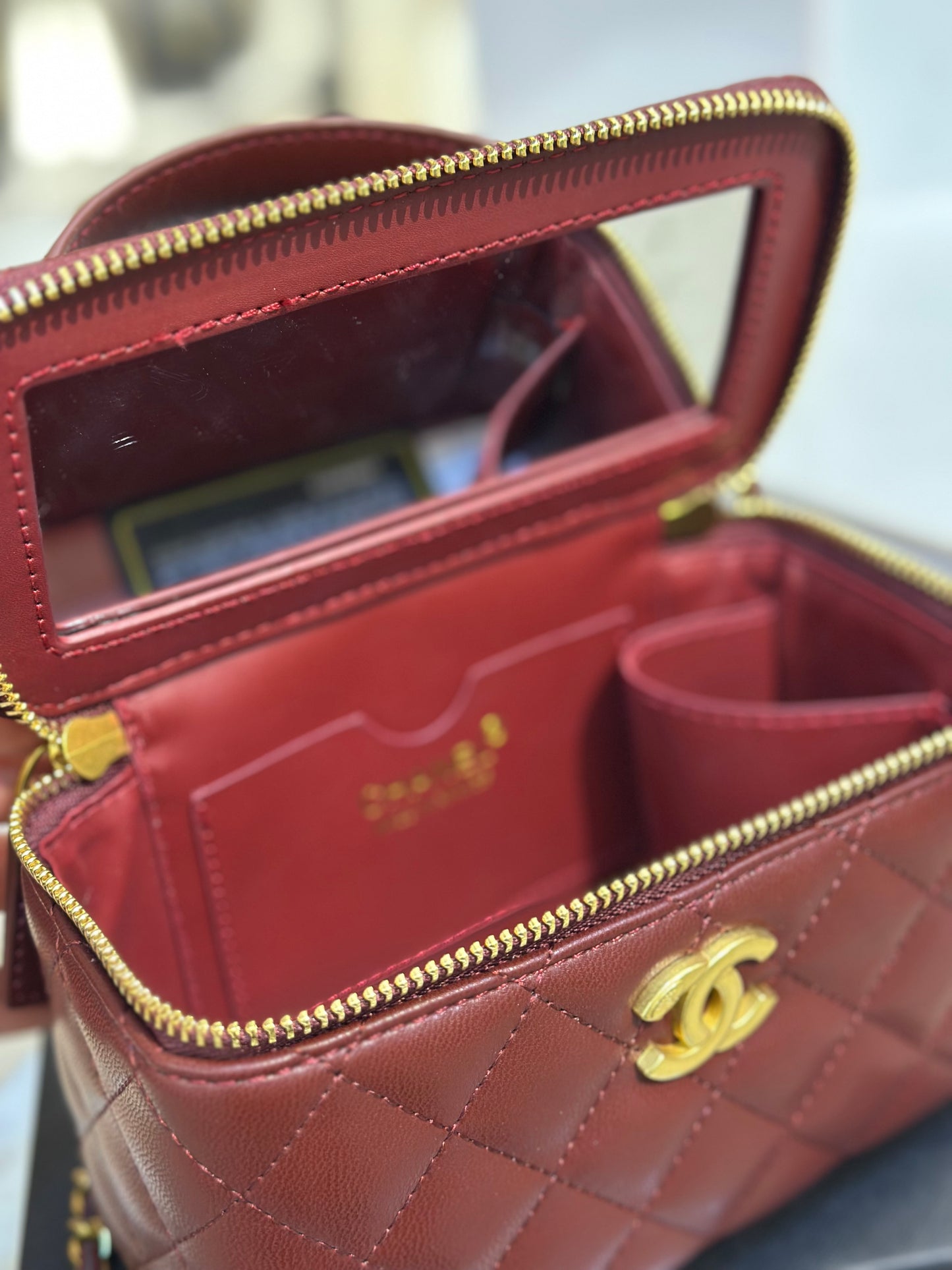 Chanel Cross-Body mirror with box