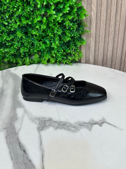 Cross-Strap Mary Jane Flats