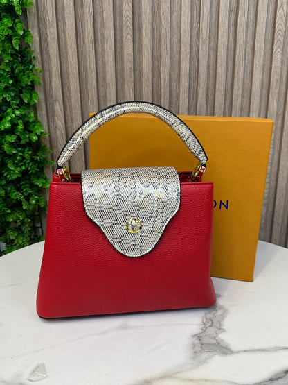 Designer-Inspired Leather Bag with Box