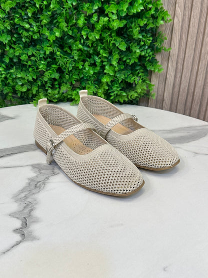Knit Mesh Mary Jane Flats