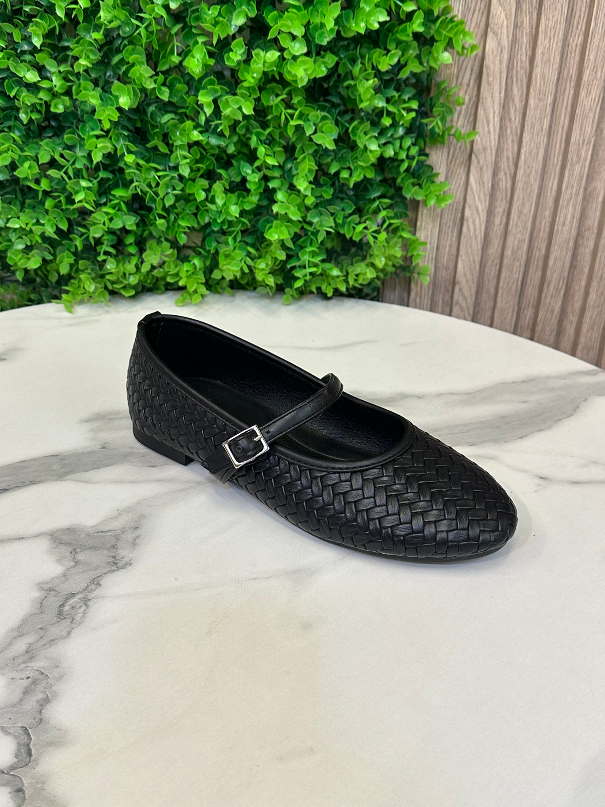 Woven Mary Jane Flats