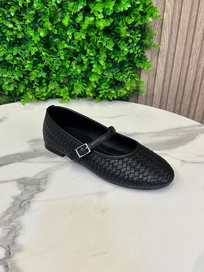Woven Mary Jane Flats