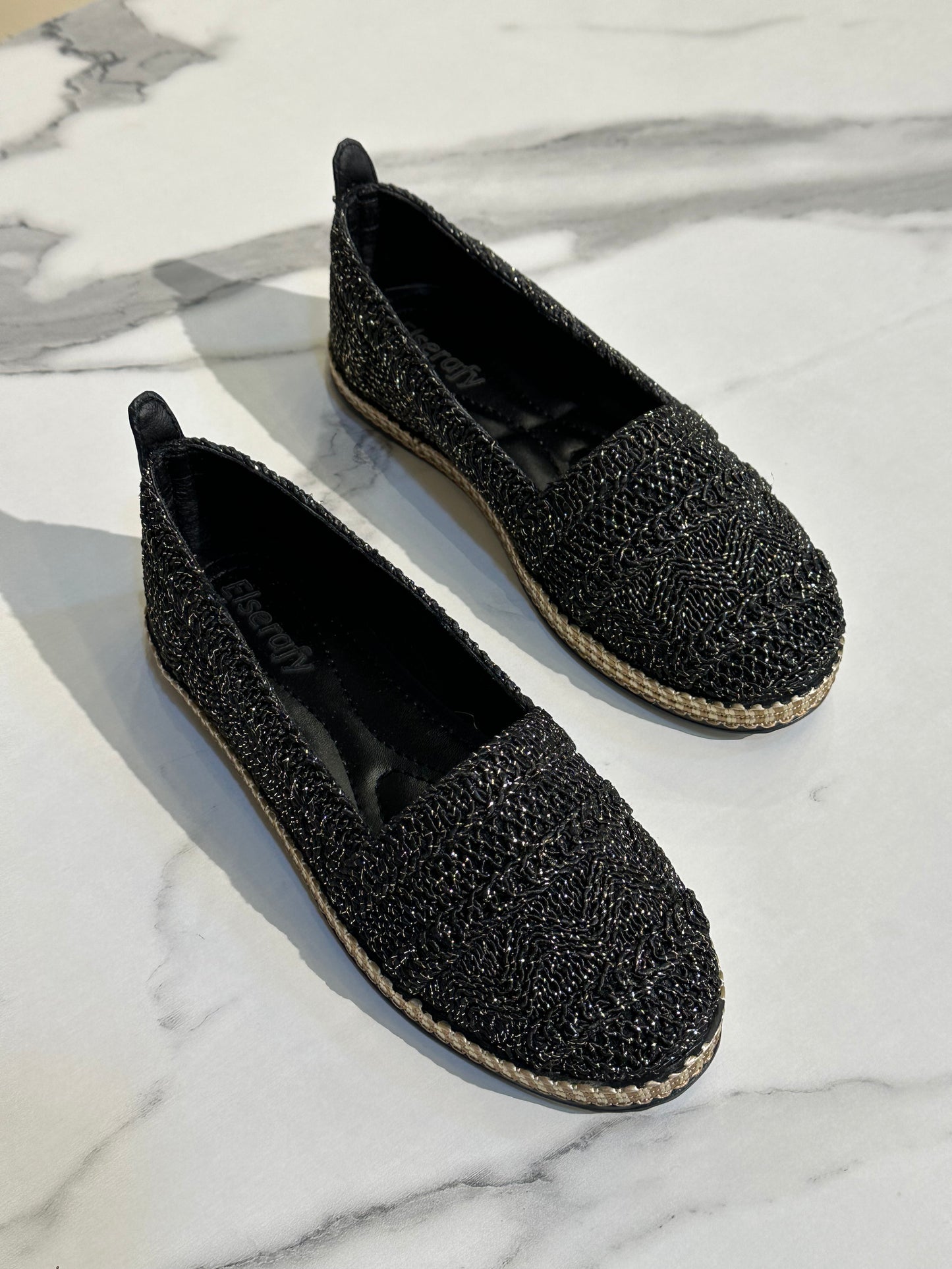 Glitter Crochet Flat Loafer|for every day