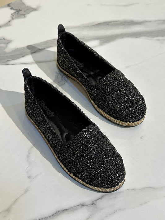Glitter Crochet Flat Loafer|for every day