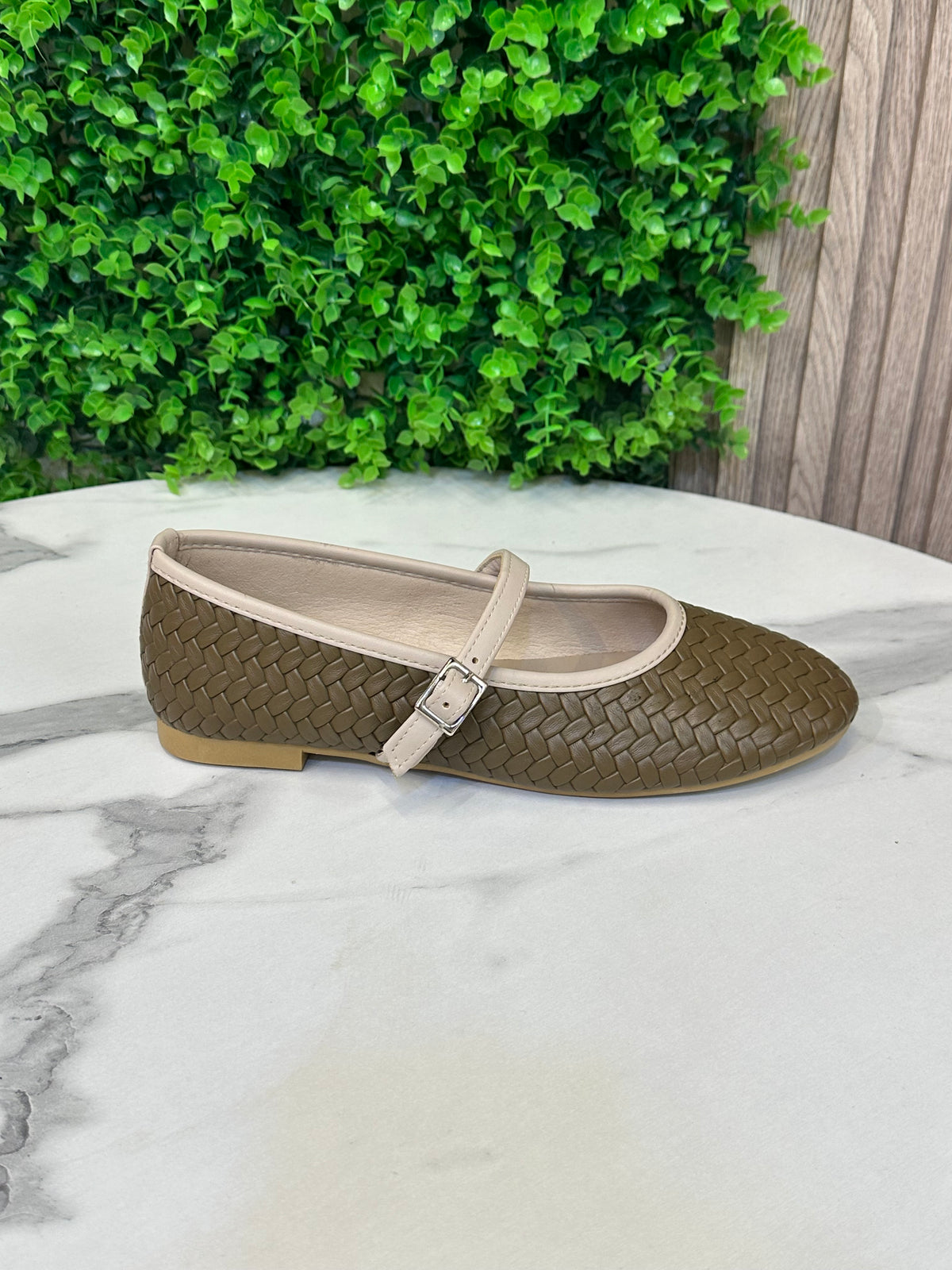 Woven Mary Jane Flats