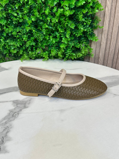 Woven Mary Jane Flats