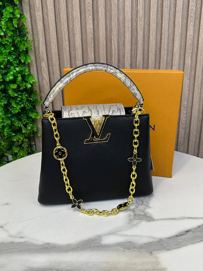 Designer-Inspired Leather Bag with Box
