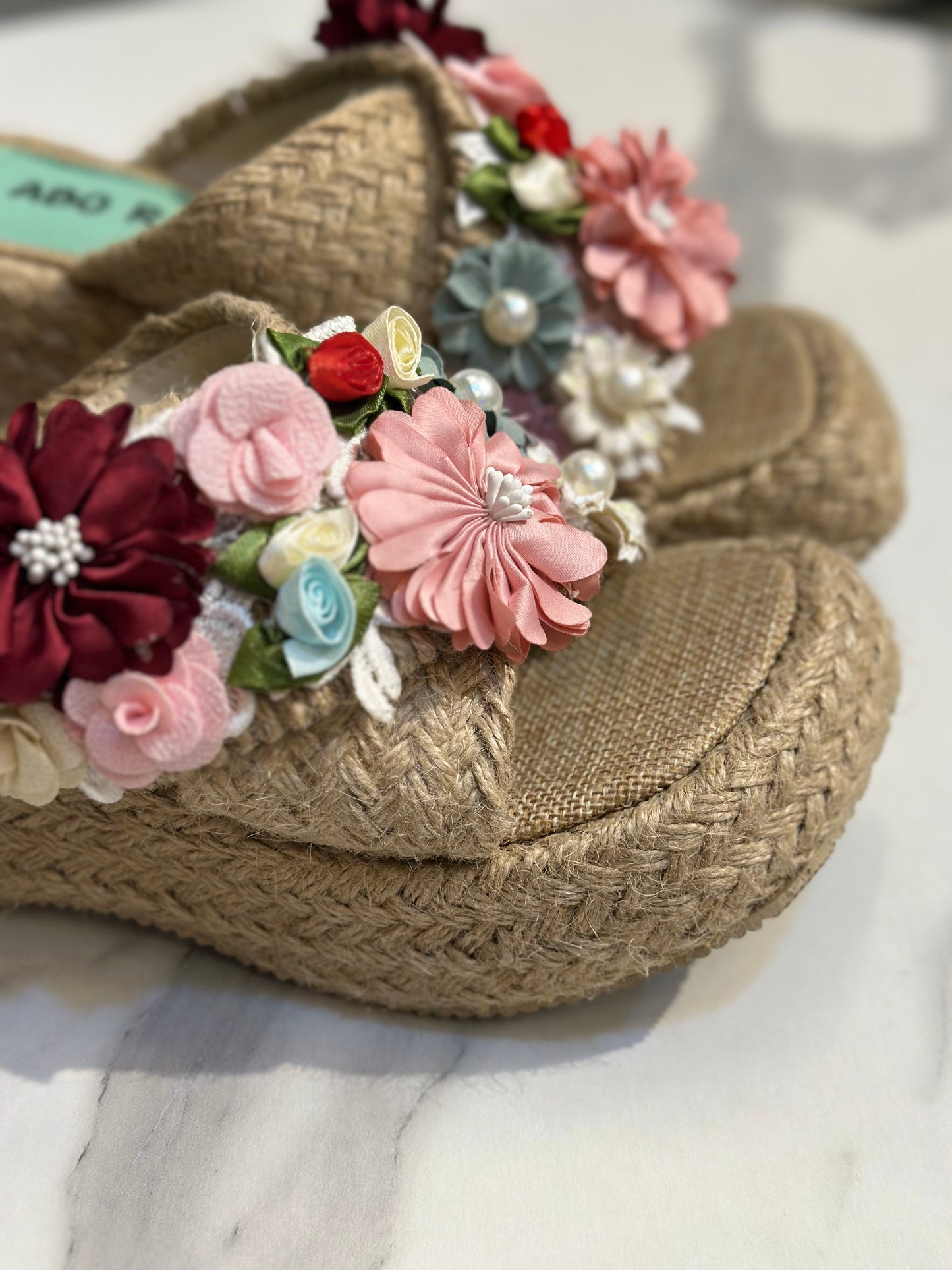 Floral Woven Slippers