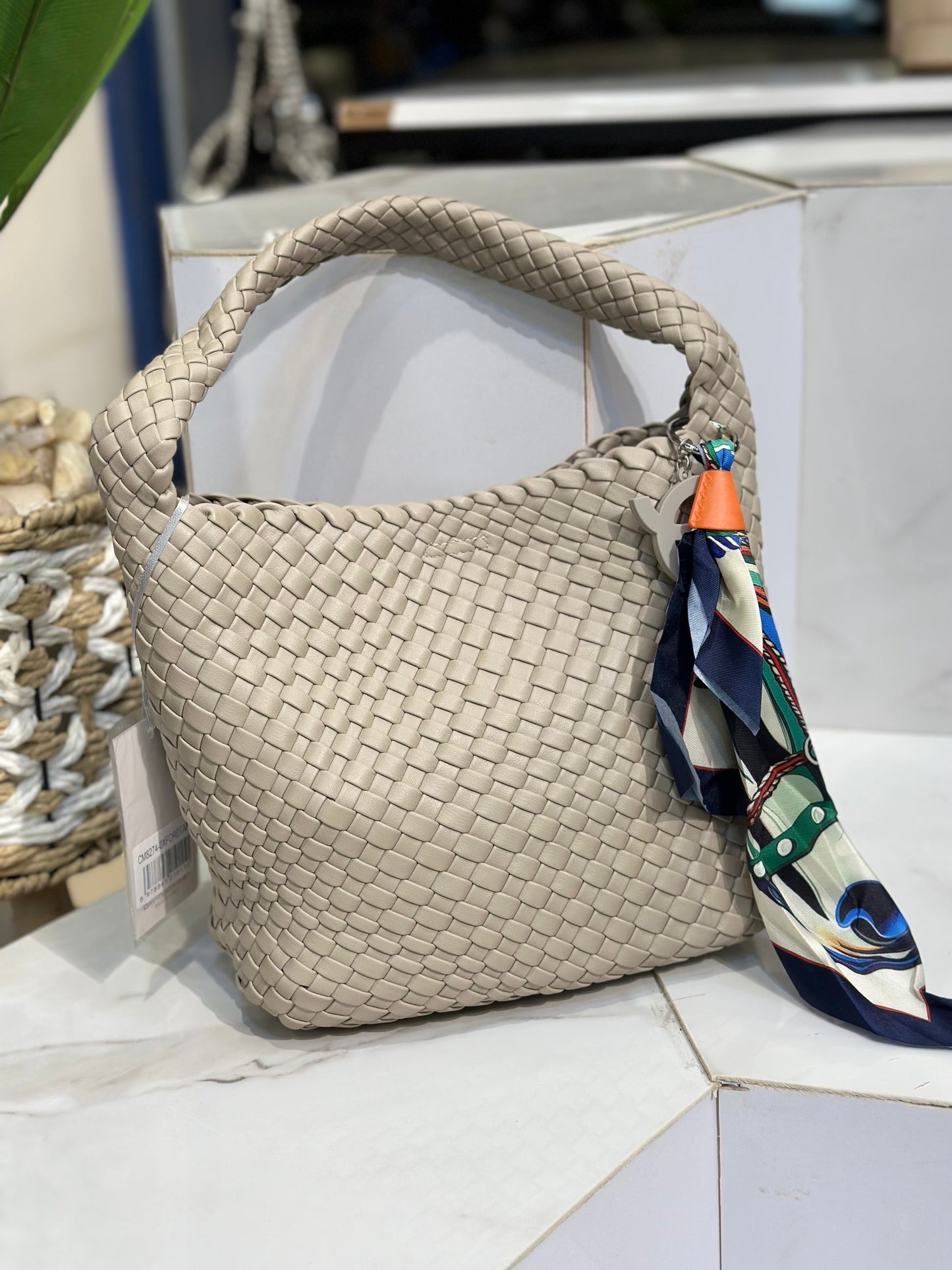 David Jones Braided Leather Bag