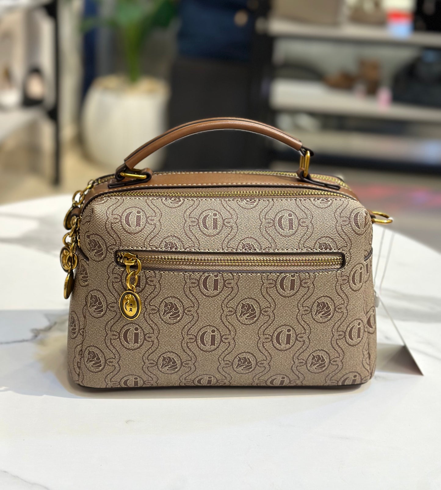 Gusachi 1981 Monogram Doctor Bag with Dual Strap