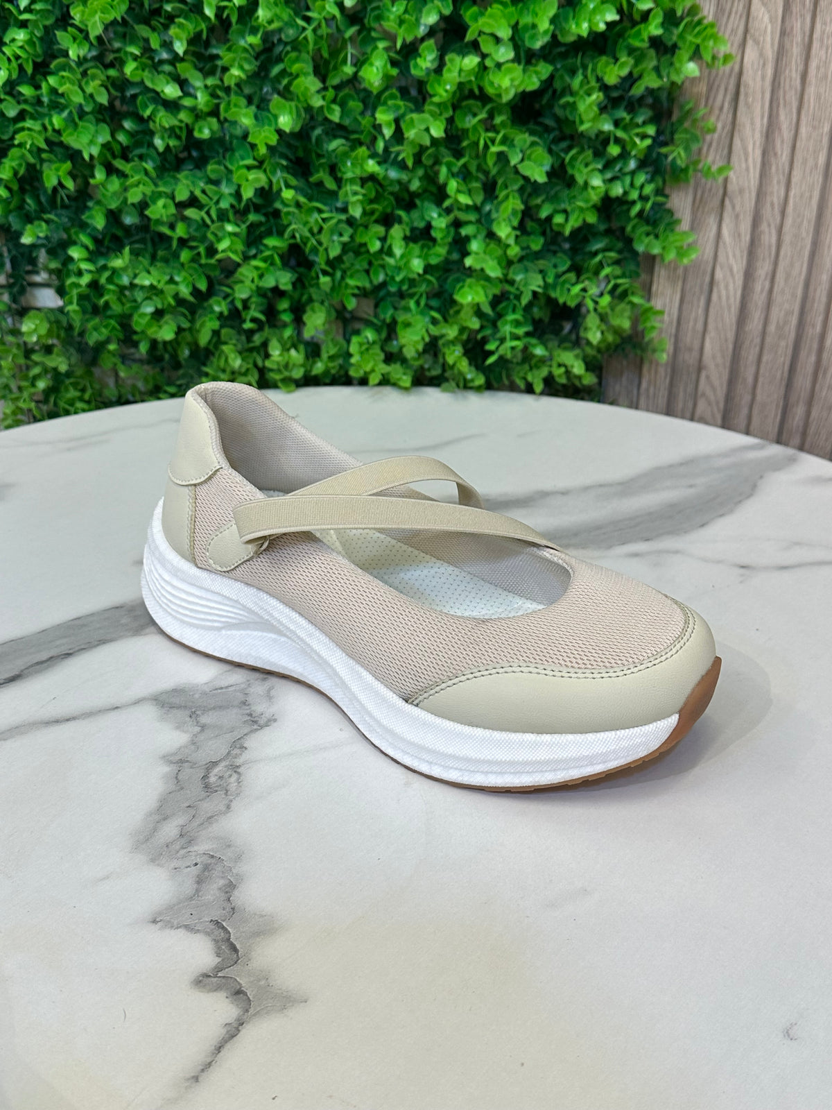 Cross-Strap Comfort Sneakers