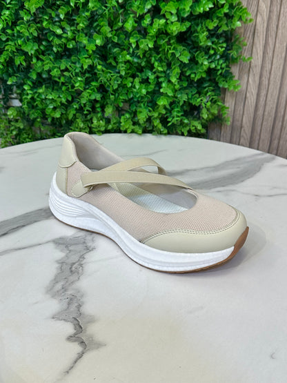 Cross-Strap Comfort Sneakers