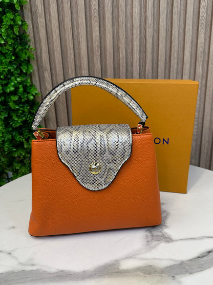 Designer-Inspired Leather Bag with Box