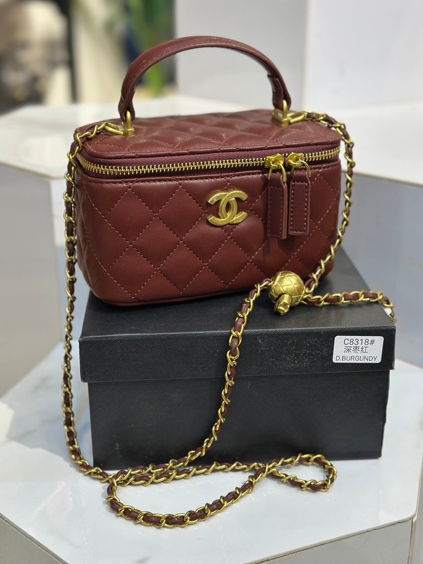 Chanel Cross-Body mirror with box