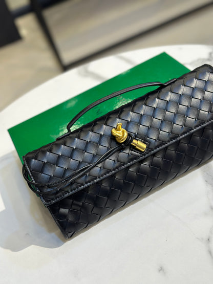 Luxury-Inspired Woven Top Handle Bag