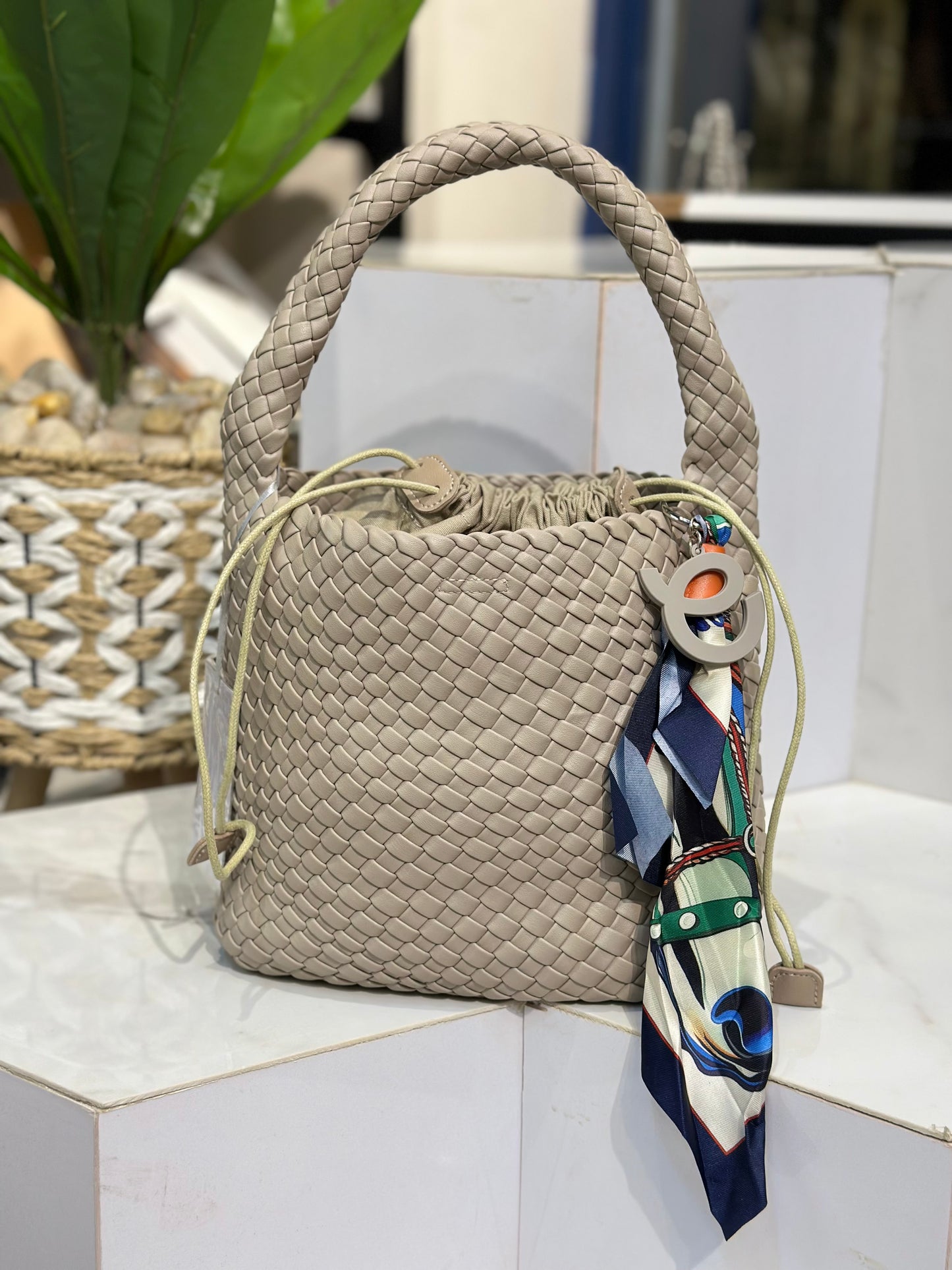 David Jones Braided Leather Bag
