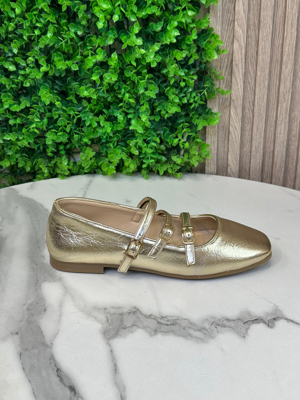 Cross-Strap Mary Jane Flats